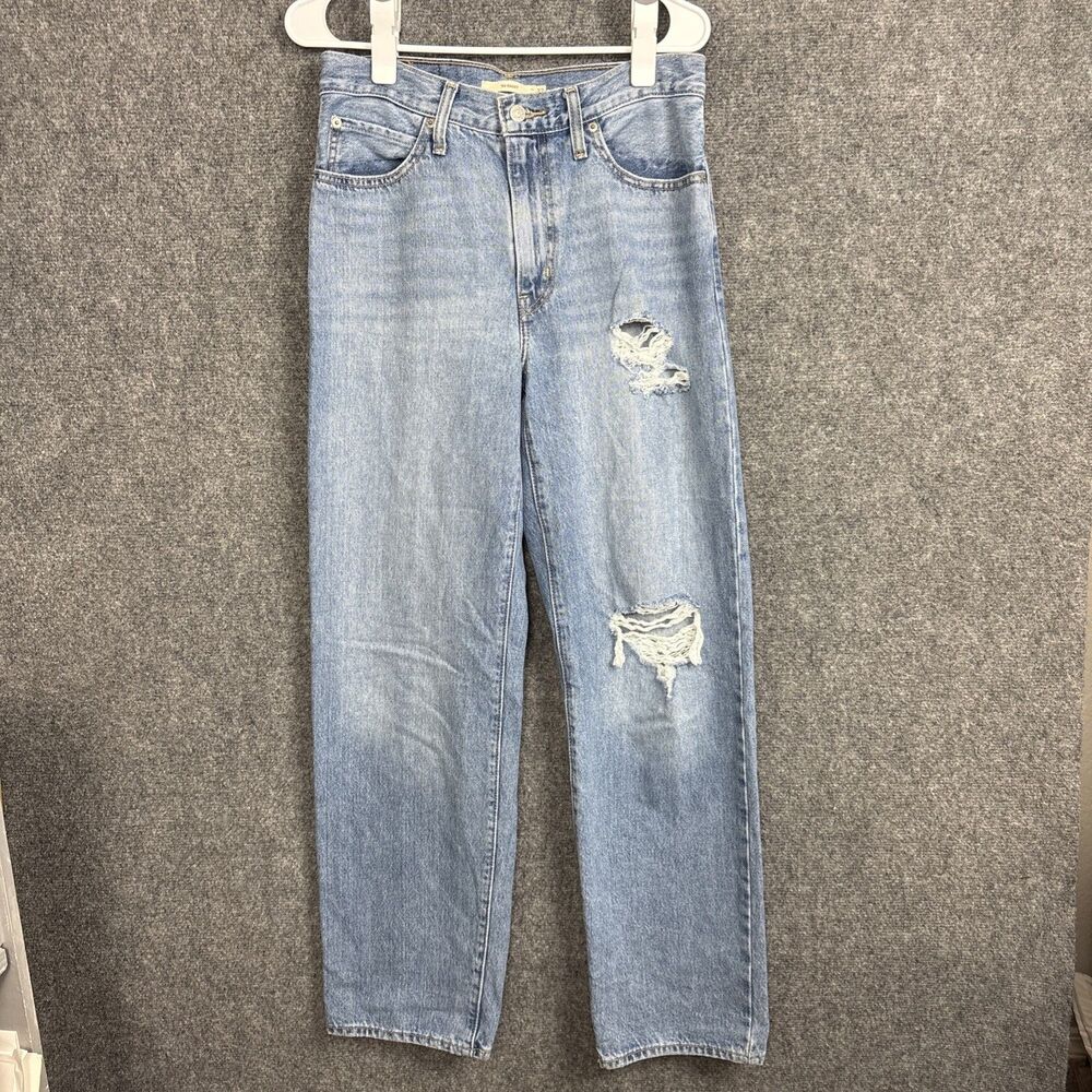 Levi's 94 Baggy Jeans Womens Size 27 blue Distressed